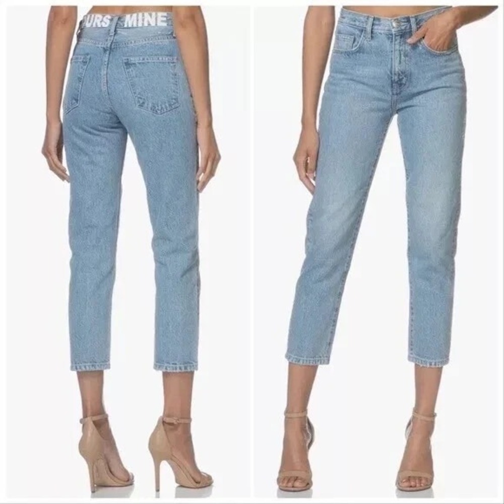 Current‎ Elliott Yours Mine Jeans Womens 26 Blue Straight Leg High Rise Denim